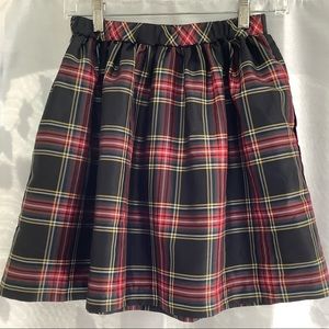 Crewcuts taffeta plaid skirt w/side pockets Sz 14